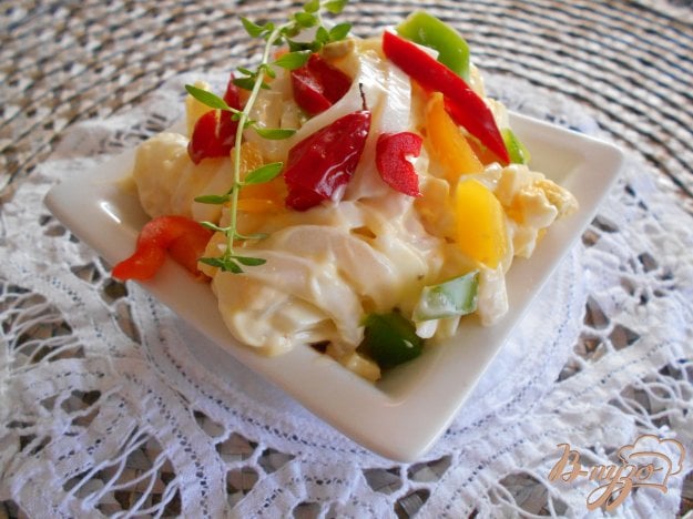 Салат з кальмарами і болгарським перцем. як приготувати з фото