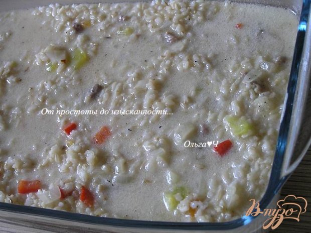 Кассероль со свининой, овощами и коричневым рисом Кассероль со свининой, овощами и коричневым рисом