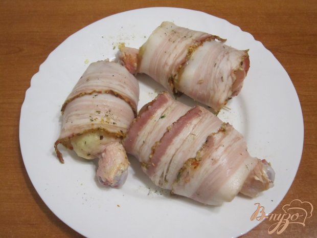 Куриные ножки в беконе Куриные ножки в беконе