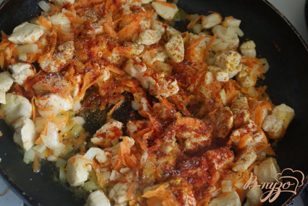 Курица с овощами в томатно-сметанном соусе Курица с овощами в томатно-сметанном соусе