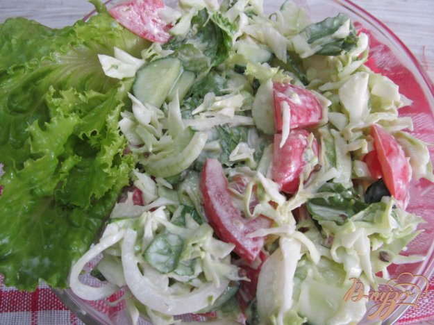 літній салат зі сметаною. як приготувати з фото
