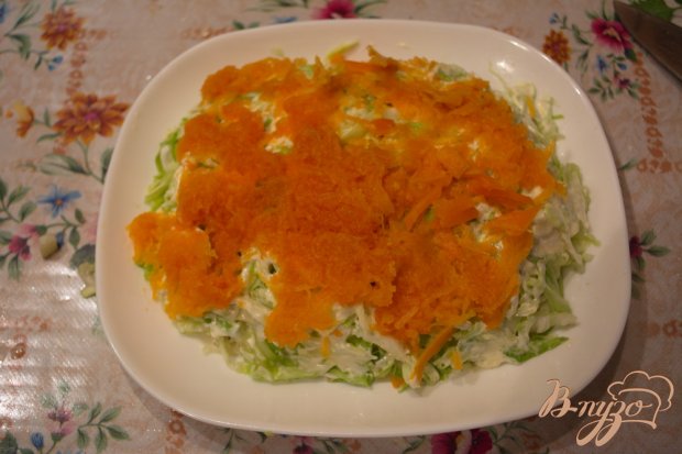 Салат с курицей и капустой слоеный Салат с курицей и капустой слоеный