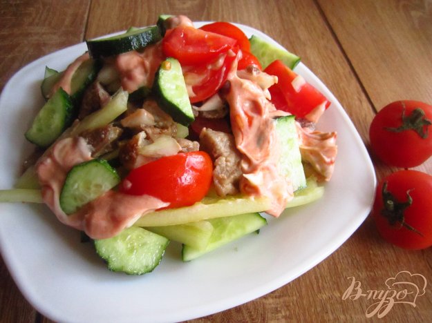салат зі свинини і овочами. як приготувати з фото