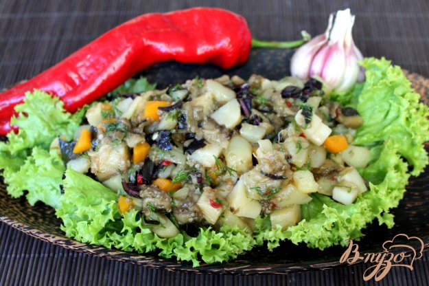 пікантний салат з печених овочів. як приготувати з фото