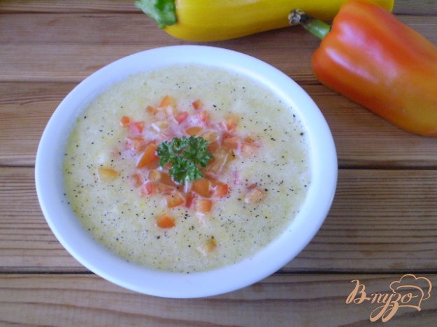 сирої суп з кабачка з болгарський перцем і часником. як приготувати з фото