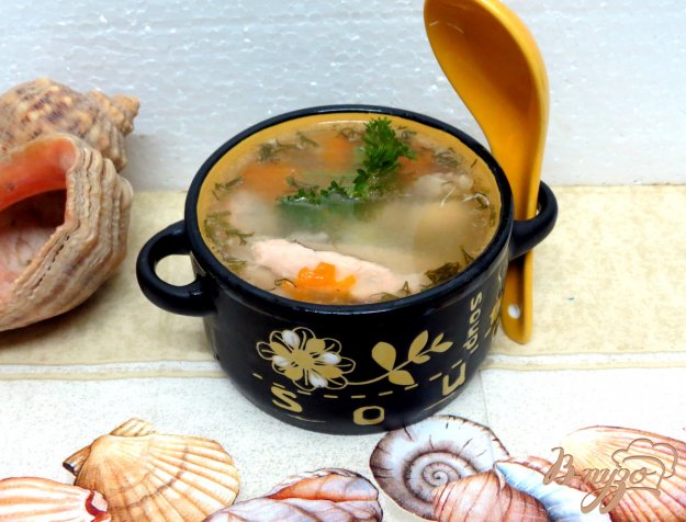 рибний суп на курячому бульйоні. як приготувати з фото