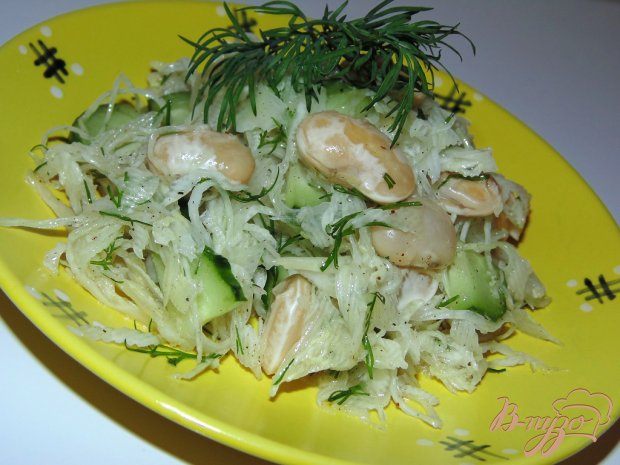 Салат с капустой и фасолью рецепт пошагово