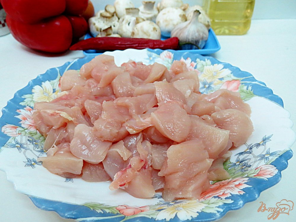 Рецепт куриного филе с грибами с пошаговыми Рецепт куриного филе с грибами с пошаговыми