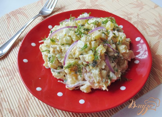 Салат из вареной картошки и яиц Салат из вареной картошки и яиц