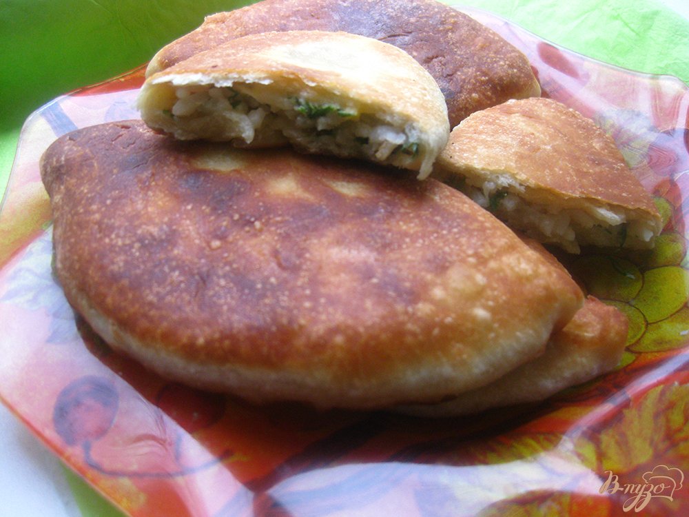 Рецепт пирожки с яйцом и рисом жареные рецепт с пошагово