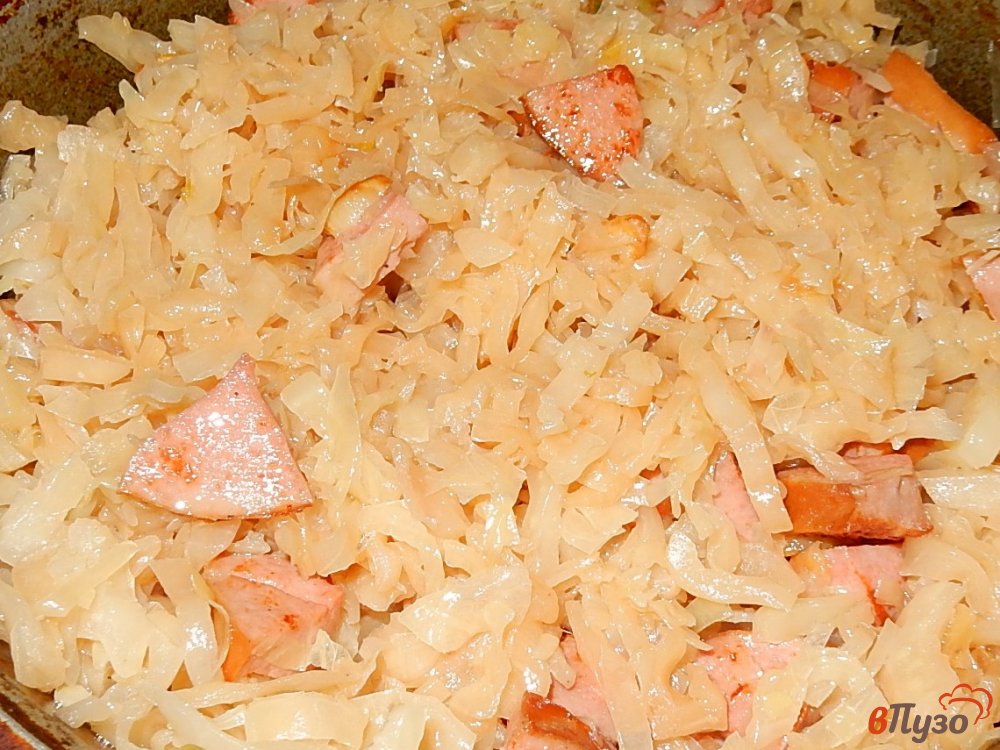 Капуста тушеная с сосиской 70 Капуста тушеная с сосиской 3