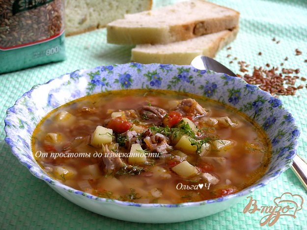 томатний суп зі свининою та рисом "рубін". як приготувати з фото