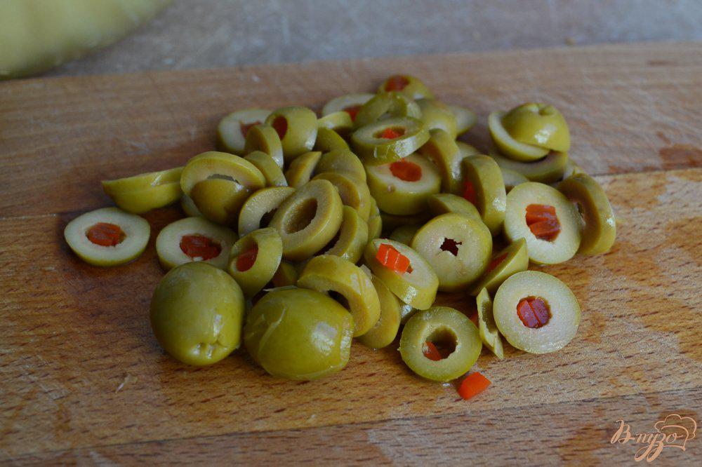 Салат с сардиной и оливками