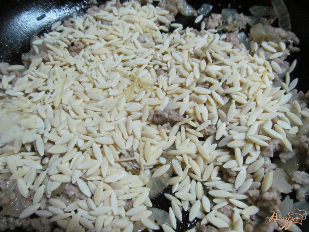 орзо с фаршем. орзо с говядиной. орзо с фаршем. Orzo skillet. паста орзо с морепродуктами.