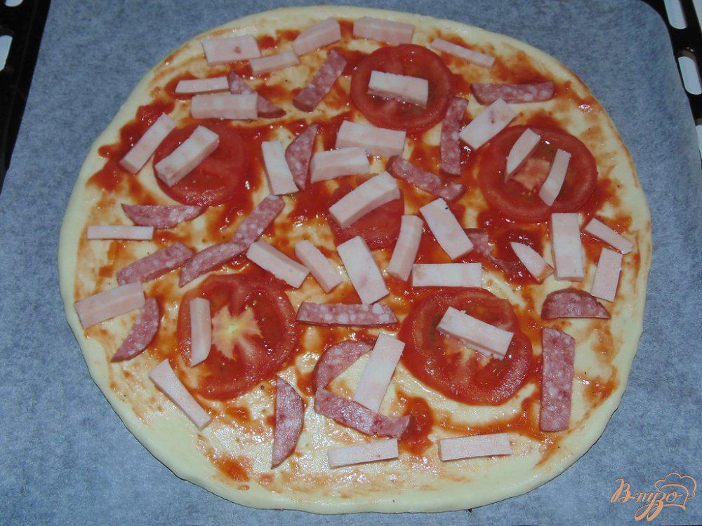 Начинка с копчен колбасой для пиццы