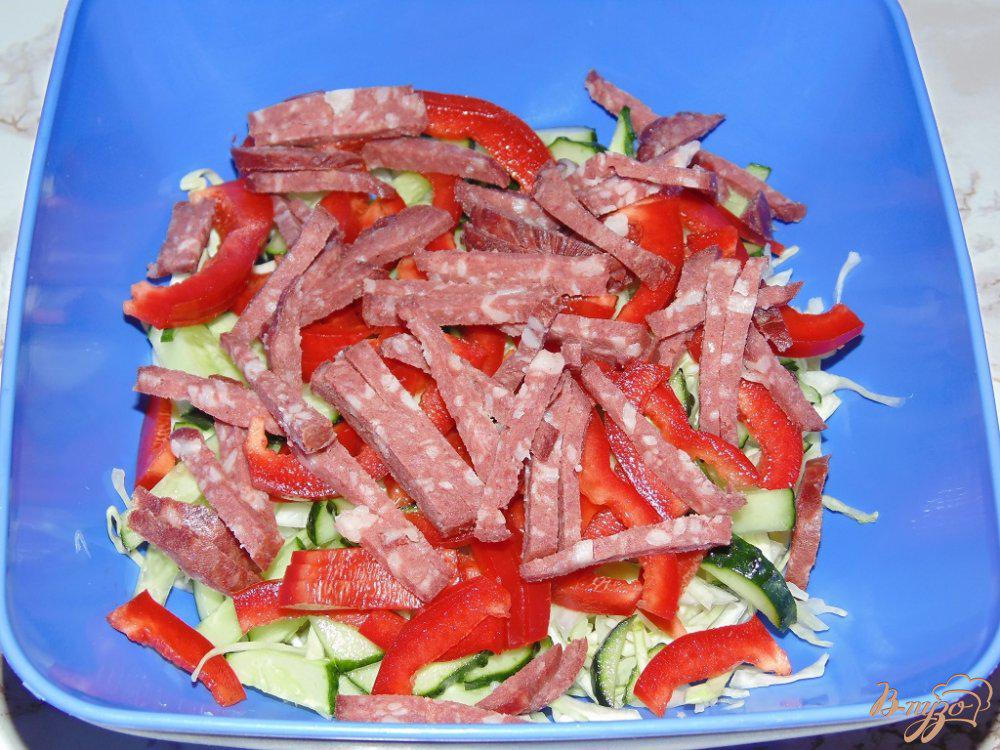 Салат из сырокопченой колбасы рецепт с фото