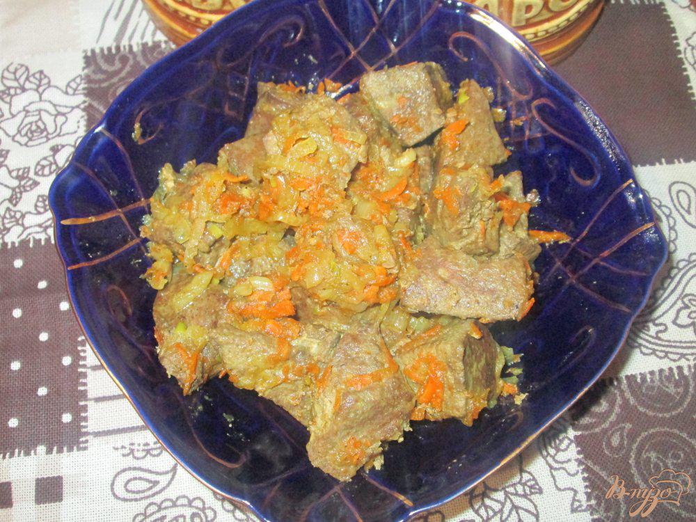 Салат с печени свиной морковью и луком