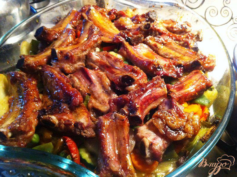 Ребра в духовке рецепт с фото свиные с овощами
