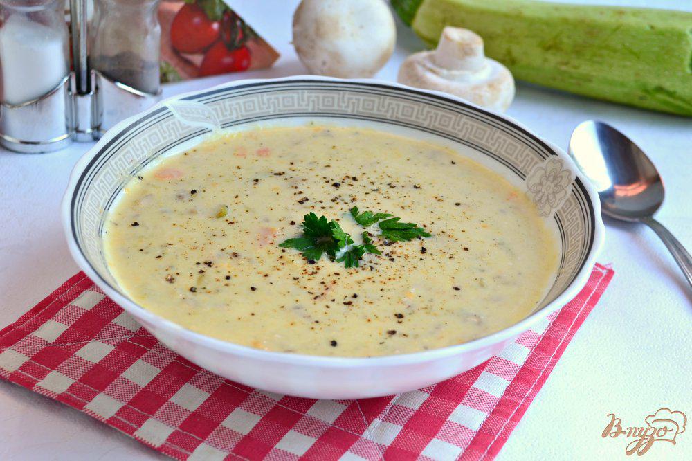 Суп с шампиньонами и картофелем и сыром плавленным рецепт фото пошагово