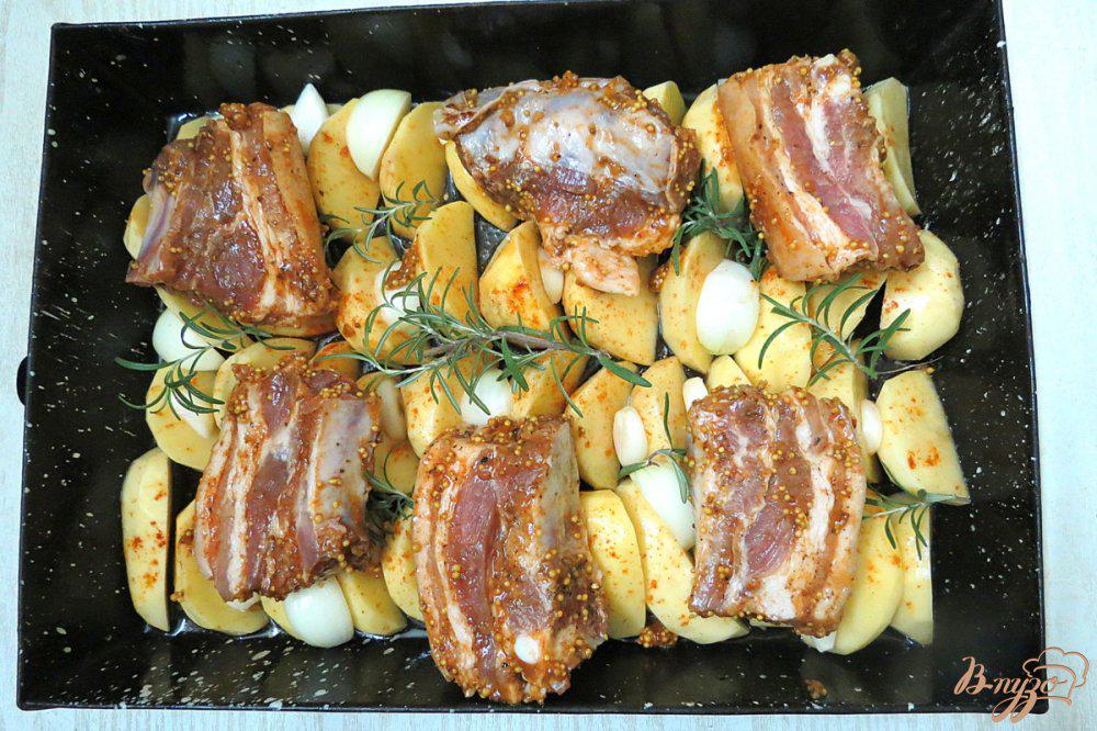Ребрышки с картошкой в духовке рецепт в фото