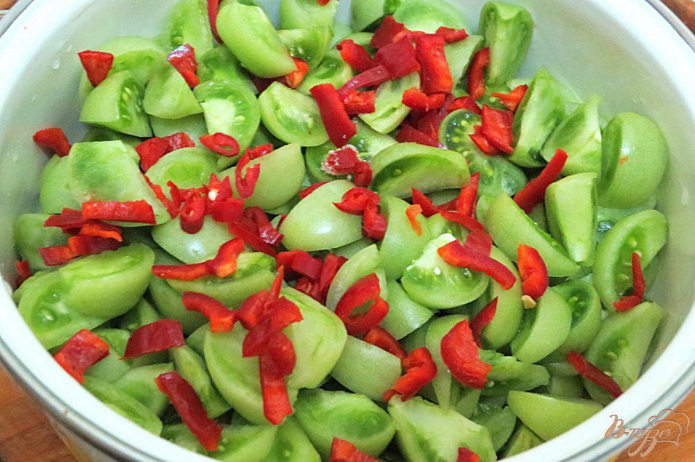 Зеленые помидоры салат очень вкусный