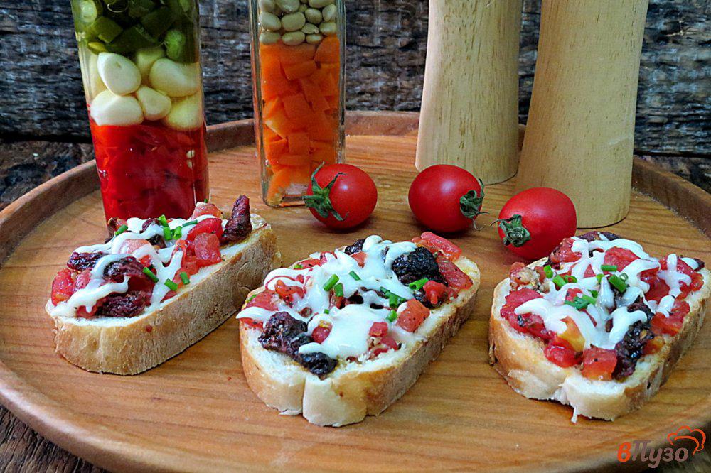 Бутерброды с вялеными помидорами на праздничный стол рецепты с фото
