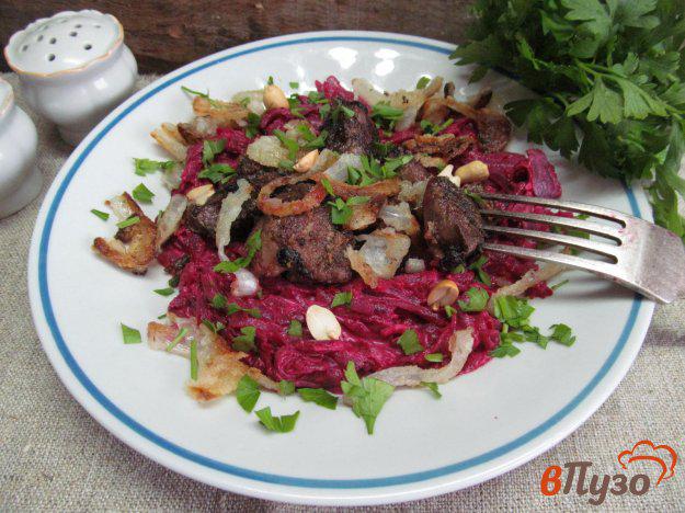 Салат с печенью и свеклой 2 рецепты с фото на