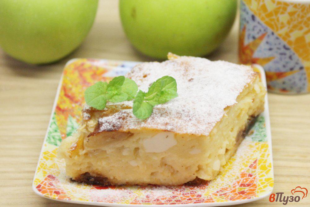 Запеканка творожная с йогуртом и яблоками