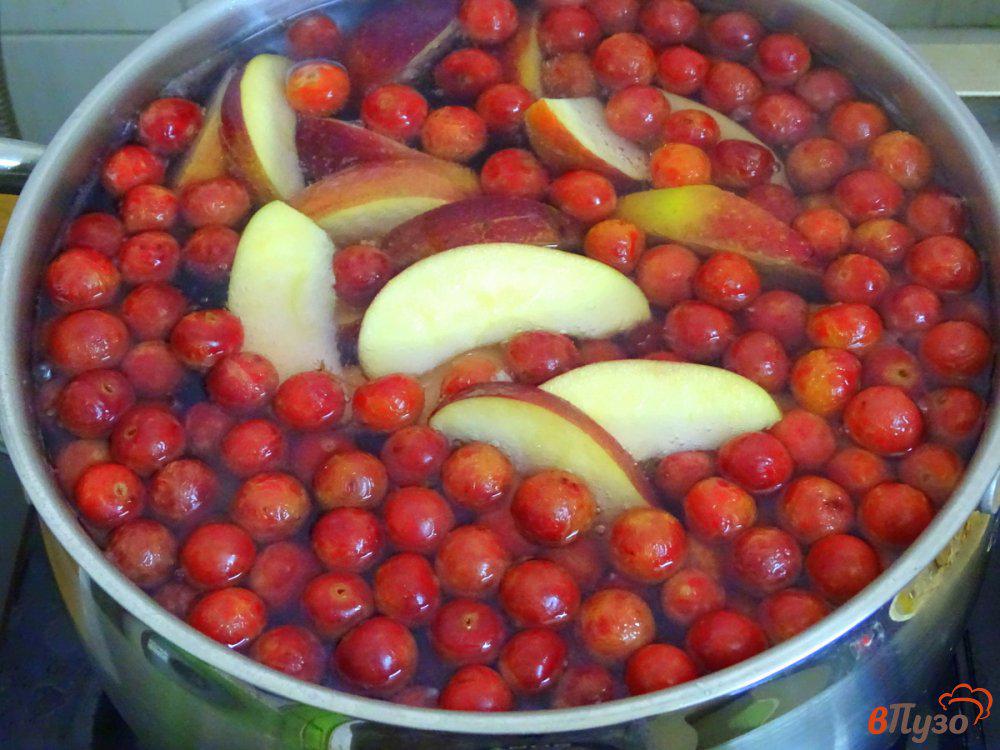 Компот из вишни и яблок 1 рецепты с фото на