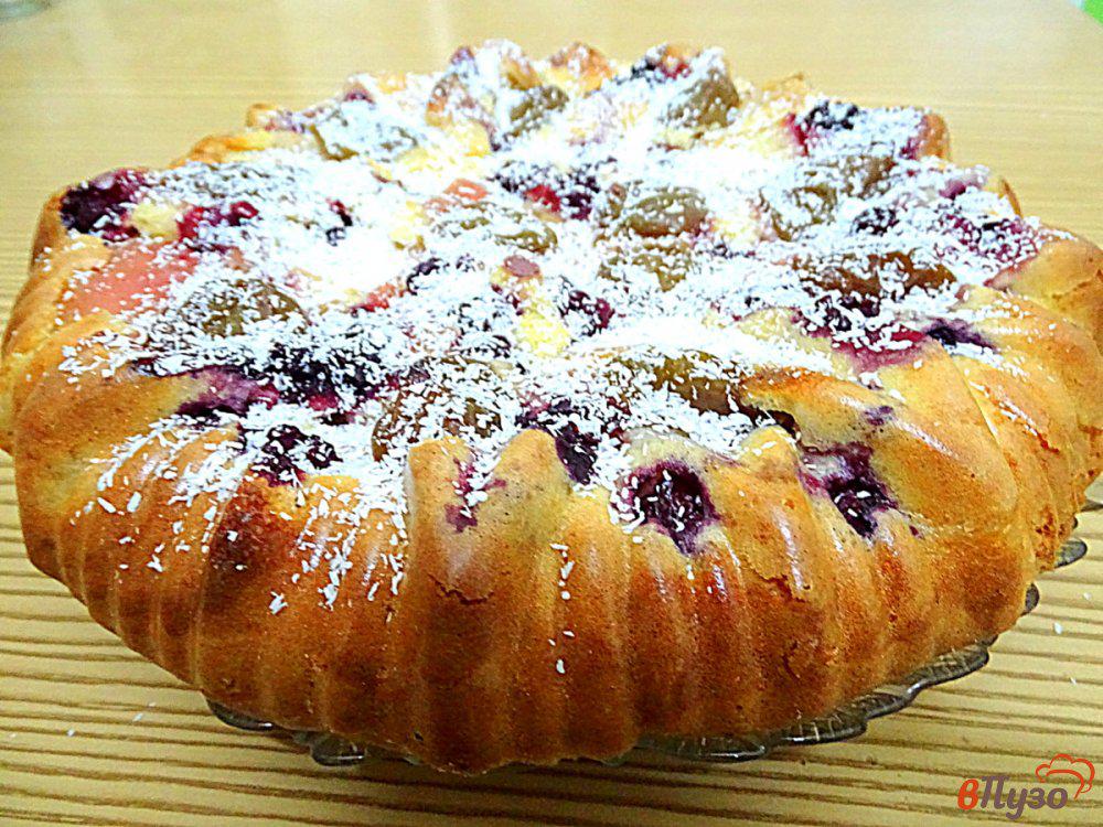 Шарлотка с яблоками, сливами и ежевикой 1 рецепты с фото