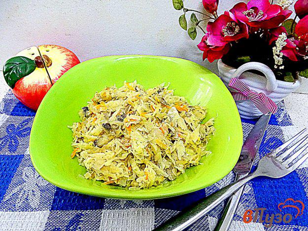 Капуста тушеная с грибами и сметаной 1 рецепты с фото на