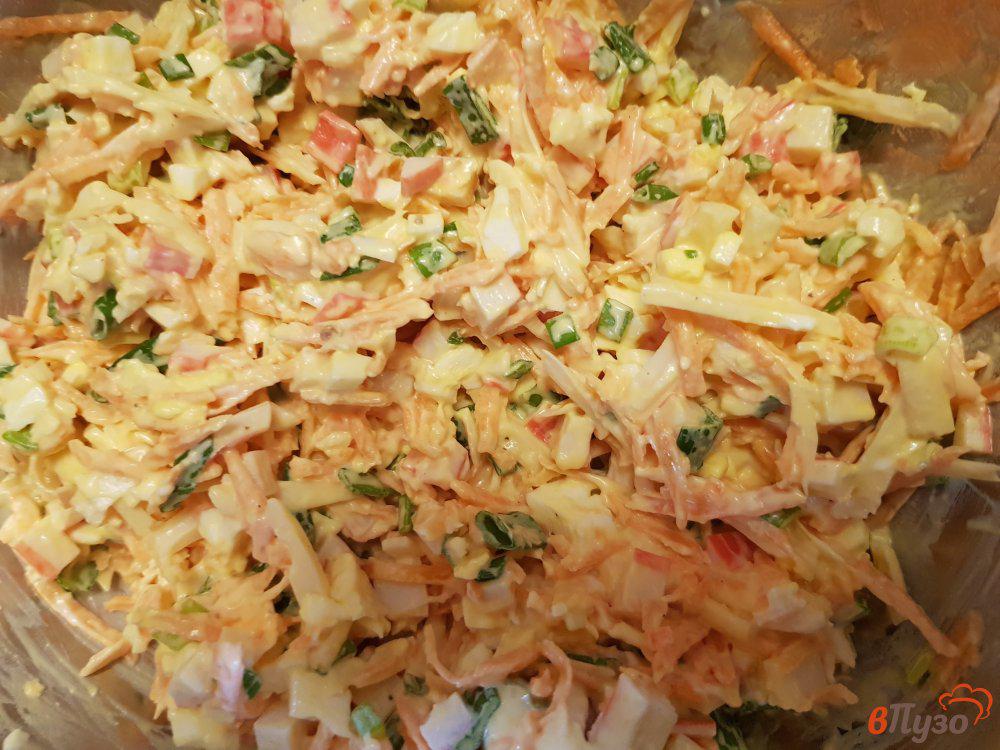 Салат из моркови с крабовыми палочками калорийность