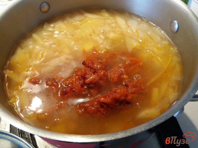 Щи с томатной пастой и свежей капустой рецепт с фото пошагово