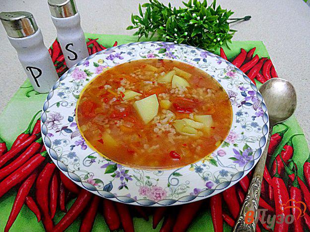 Суп с рисом картофелем и овощами 1 рецепты с фото на