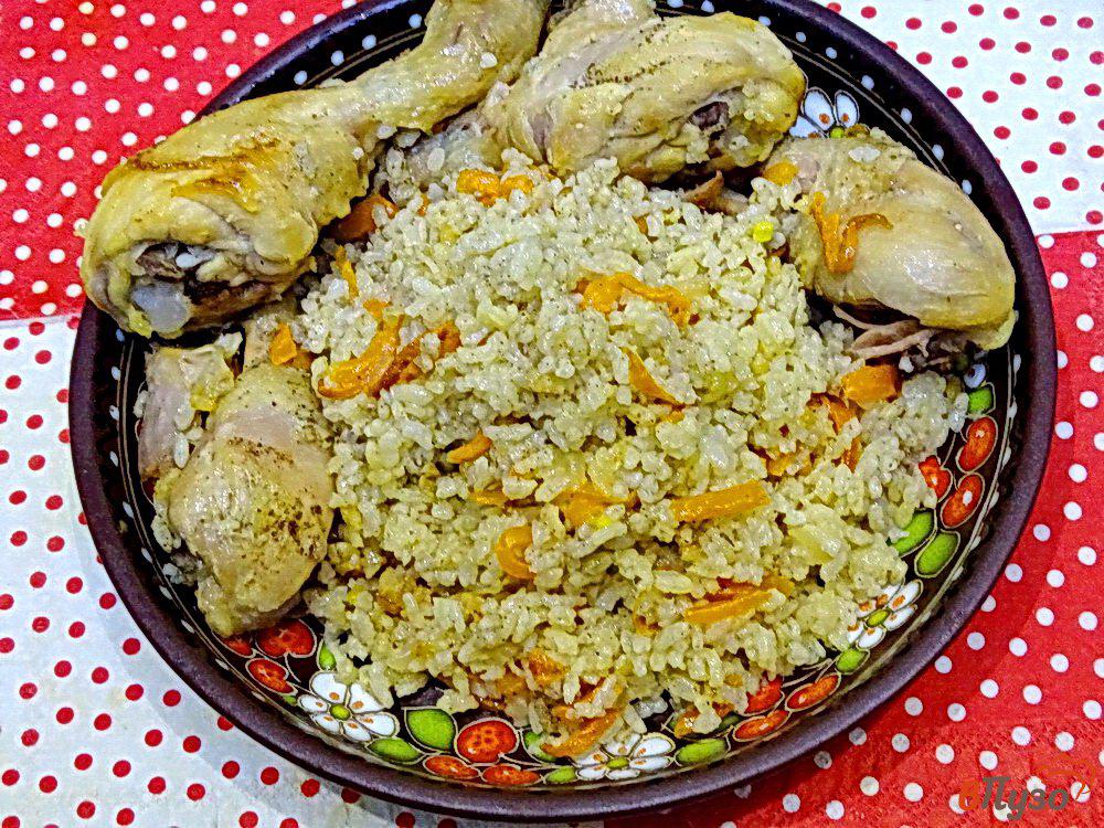 Куриная голень с рисом в духовке рецепт с фото пошагово