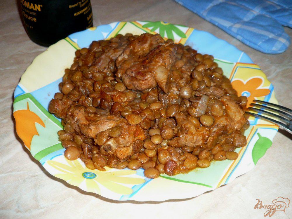 Мясо с чечевицей рецепт с фото пошагово