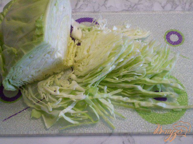 Фото приготовление рецепта: Капустный салат с мясными сосисками шаг №2