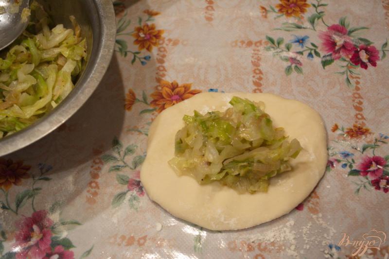 Фото приготовление рецепта: Вкусные пирожки из дрожжевого теста с капустной начинкой шаг №5