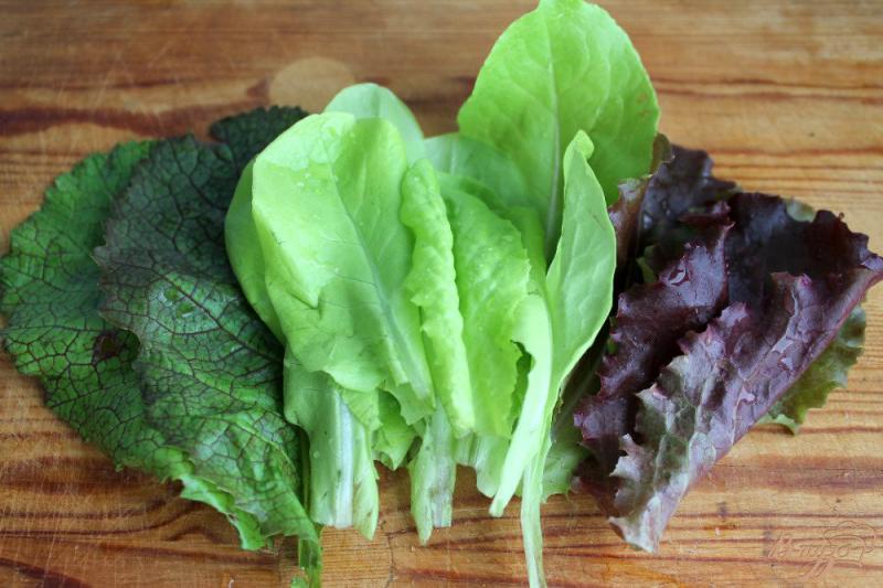 Фото приготовление рецепта: Салат с мясом, зеленью и яйцом шаг №1