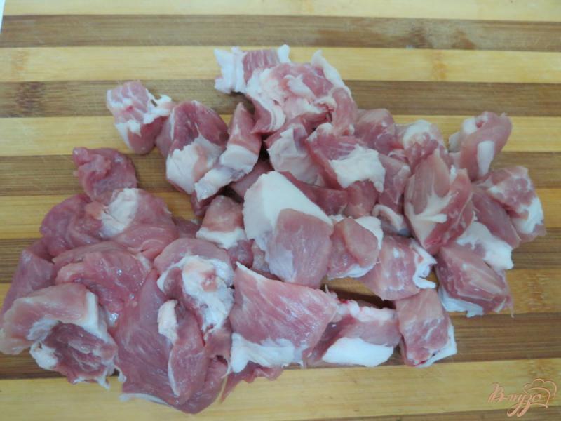 Фото приготовление рецепта: Рагу с фасолью и свининой в мультиварке шаг №3