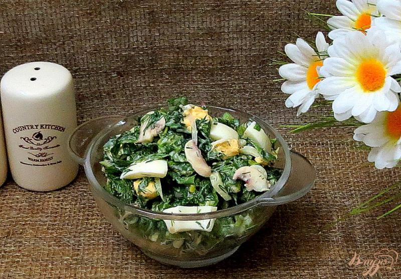 Фото приготовление рецепта: Зелёный витаминный салат шаг №10