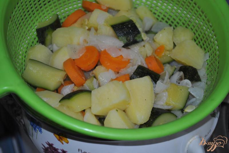 Фото приготовление рецепта: Крем-суп с фрикадельками шаг №9