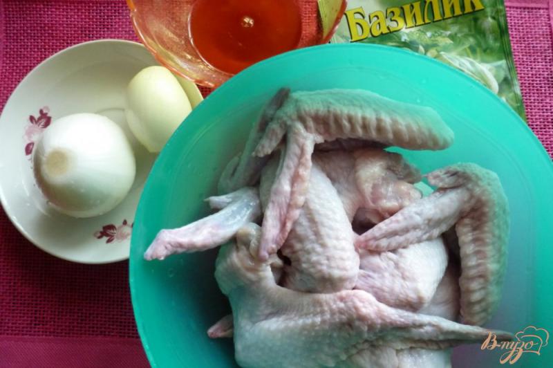 Фото приготовление рецепта: Крылышки, маринованные в луковом соусе шаг №1