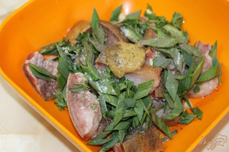Фото приготовление рецепта: Маринованное свиное сало шаг №5