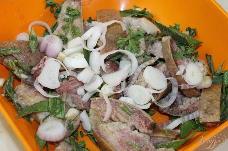 Фото приготовление рецепта: Маринованное свиное сало шаг №6