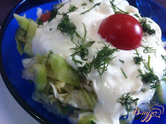Фото приготовление рецепта: Салат из свежий овощей шаг №9