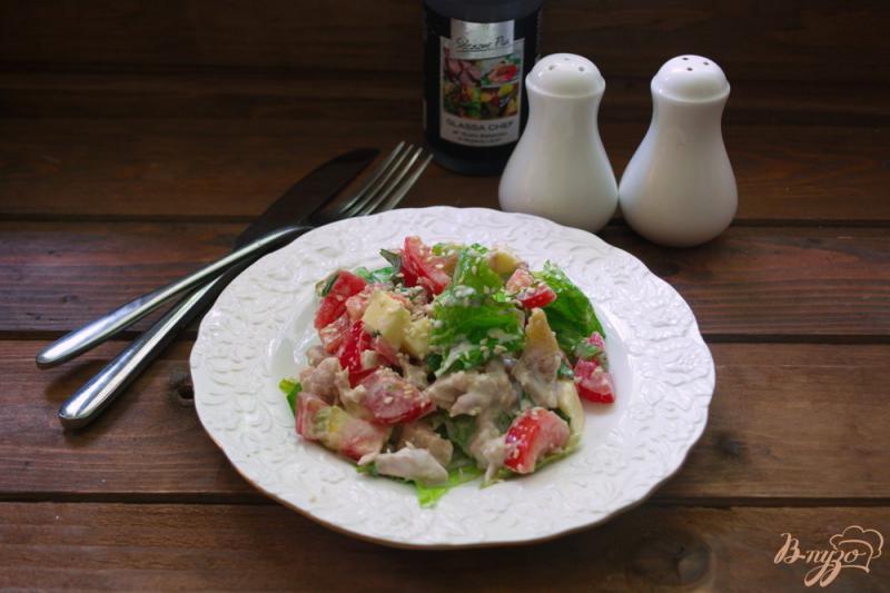 Фото приготовление рецепта: Средиземноморский салат с йогуртом шаг №7
