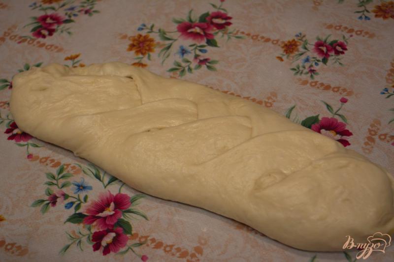 Фото приготовление рецепта: Дрожжевой капустный пирог- косичка шаг №6