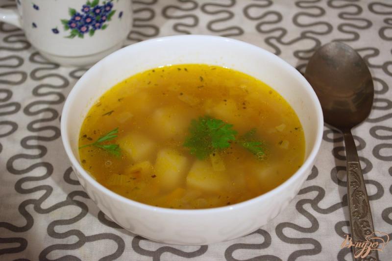 Фото приготовление рецепта: Гороховый суп с картофелем ( без мяса) шаг №7