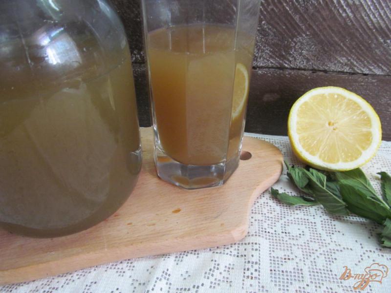 Фото приготовление рецепта: Лимонный напиток с мятой шаг №6